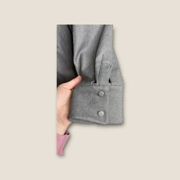 MM Lafleur The Vivi Top Flannel Gray Size 14 - Picture 9 of 12